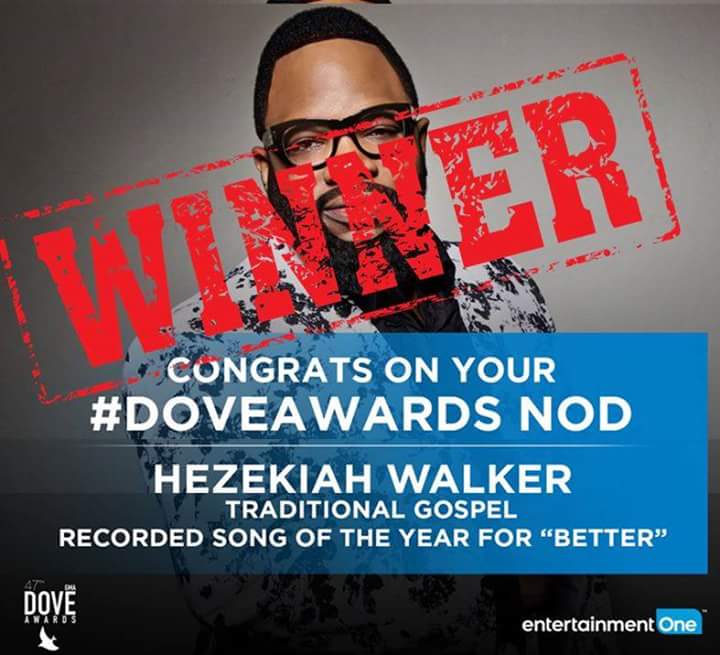 News Alert Hezekiah Walker Won Dove Award Triumphant Radio
